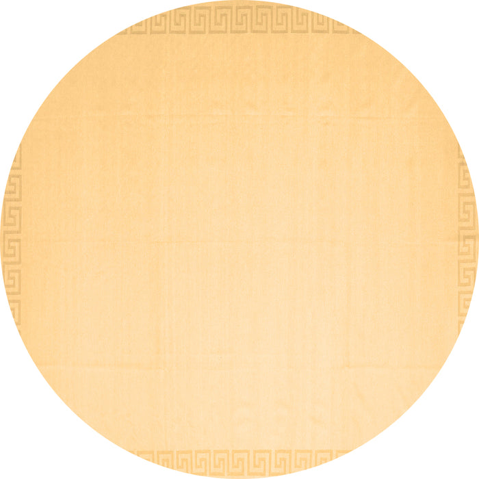 Round Solid Brown Modern Rug, con2377brn
