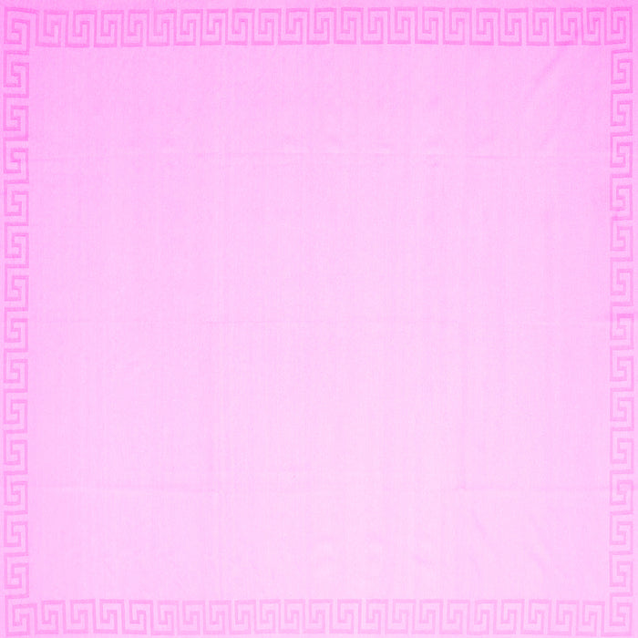 Square Solid Pink Modern Rug, con2377pnk