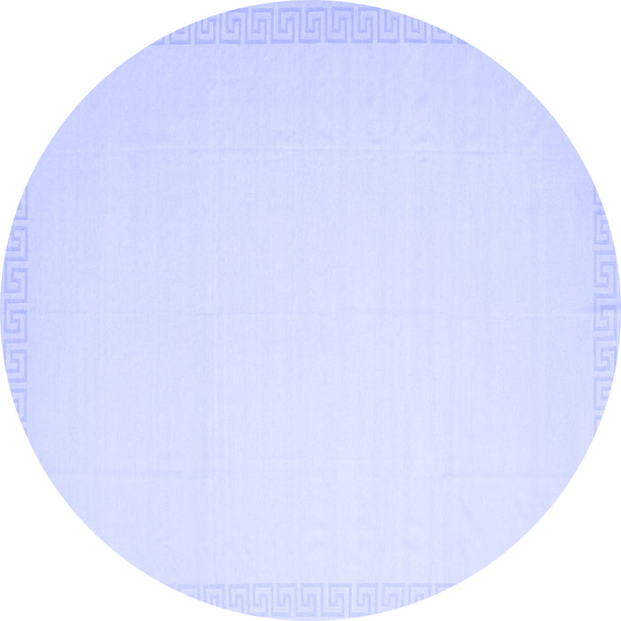 Round Solid Blue Modern Rug, con2377blu
