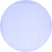 Round Solid Blue Modern Rug, con2377blu