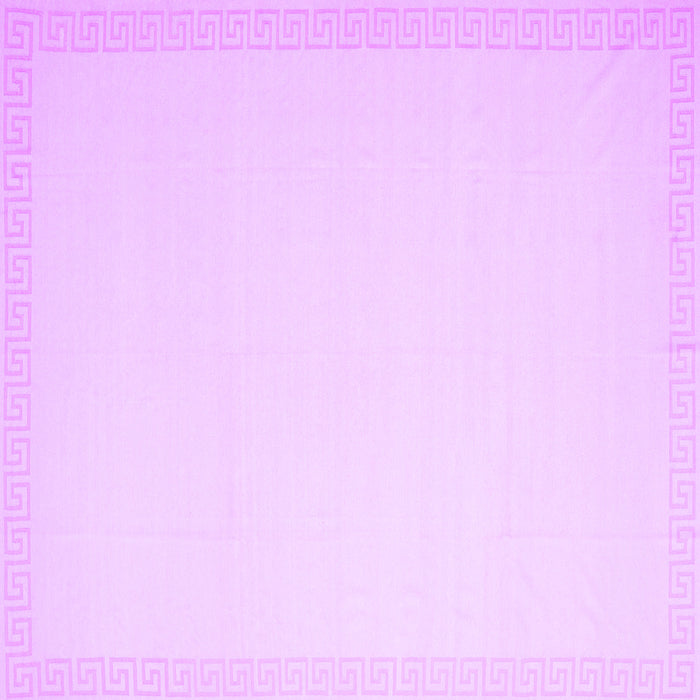 Square Machine Washable Solid Purple Modern Area Rugs, wshcon2377pur