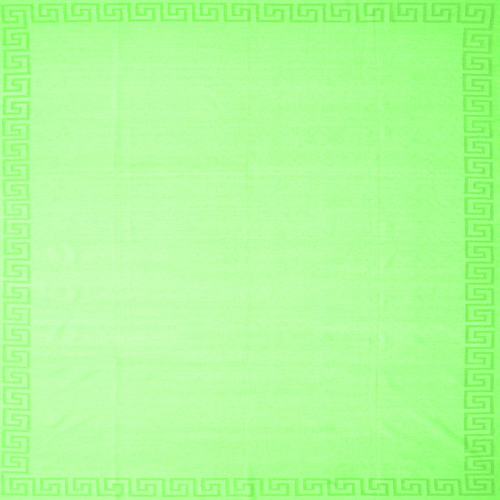 Serging Thickness of Solid Green Modern Rug, con2377grn