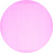 Round Solid Pink Modern Rug, con2377pnk