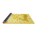 Sideview of Solid Yellow Modern Rug, con2378yw