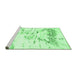 Sideview of Machine Washable Solid Emerald Green Modern Area Rugs, wshcon2378emgrn