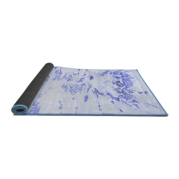 Sideview of Solid Blue Modern Rug, con2378blu