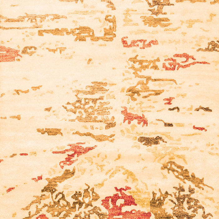 Serging Thickness of Machine Washable Solid Orange Modern Area Rugs, wshcon2378org