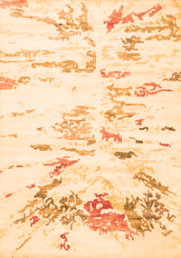 Solid Orange Modern Rug, con2378org