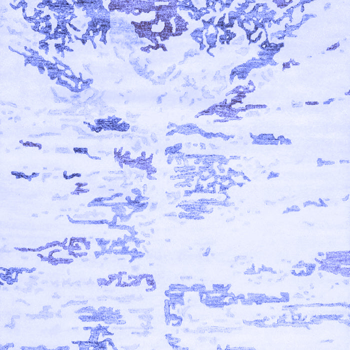 Machine Washable Solid Blue Modern Rug, wshcon2378blu