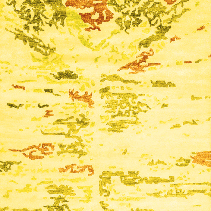 Solid Yellow Modern Rug, con2378yw