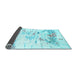 Sideview of Solid Light Blue Modern Rug, con2378lblu