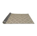 Thickness of Contemporary Light French Beige Brown Trellis Rug, con2379