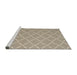 Serging Thickness of Machine Washable Contemporary Light French Beige Brown Rug, wshcon2379