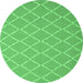 Round Trellis Emerald Green Modern Rug, con2379emgrn