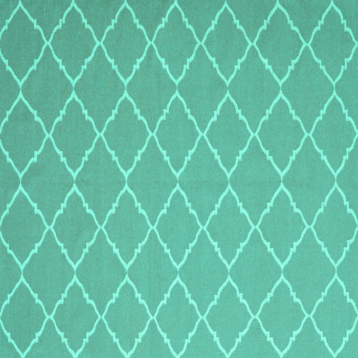 Square Trellis Turquoise Modern Rug, con2379turq