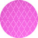 Round Trellis Pink Modern Rug, con2379pnk