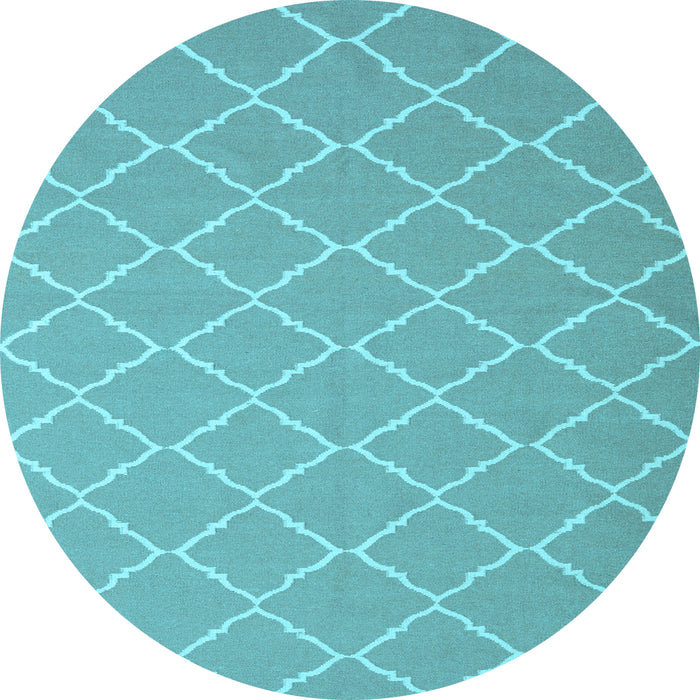 Round Trellis Light Blue Modern Rug, con2379lblu