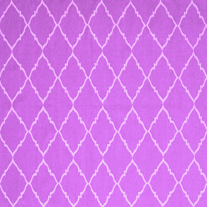 Square Machine Washable Trellis Purple Modern Area Rugs, wshcon2379pur