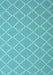 Machine Washable Trellis Light Blue Modern Rug, wshcon2379lblu