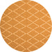 Square Trellis Orange Modern Rug, con2379org