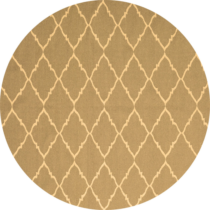 Round Trellis Brown Modern Rug, con2379brn