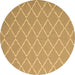 Round Trellis Brown Modern Rug, con2379brn