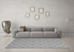 Machine Washable Trellis Gray Modern Rug in a Living Room,, wshcon2379gry