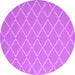 Round Trellis Purple Modern Rug, con2379pur