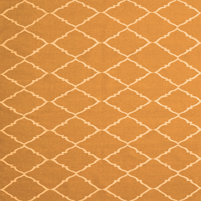 Serging Thickness of Trellis Orange Modern Rug, con2379org