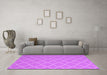 Machine Washable Trellis Purple Modern Area Rugs in a Living Room, wshcon2379pur