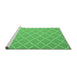 Sideview of Machine Washable Trellis Emerald Green Modern Area Rugs, wshcon2379emgrn