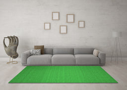 Machine Washable Abstract Green Contemporary Area Rugs in a Living Room,, wshcon237grn
