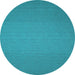 Round Abstract Light Blue Contemporary Rug, con237lblu