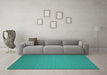 Machine Washable Abstract Turquoise Contemporary Area Rugs in a Living Room,, wshcon237turq