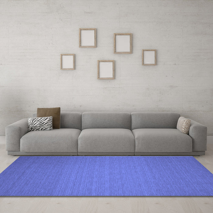 Machine Washable Abstract Blue Contemporary Rug in a Living Room, wshcon237blu