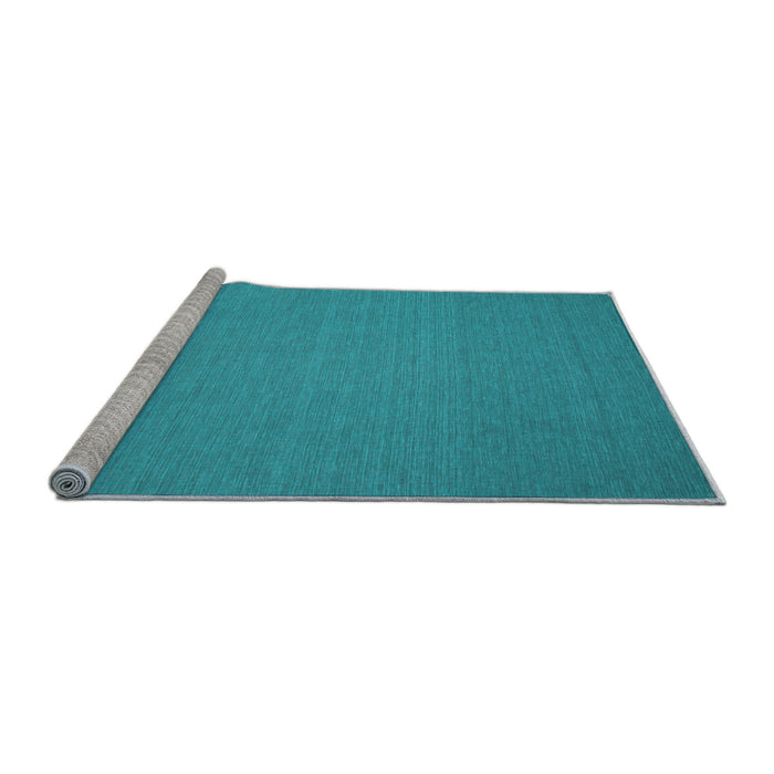 Sideview of Machine Washable Abstract Light Blue Contemporary Rug, wshcon237lblu
