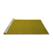 Sideview of Machine Washable Abstract Yellow Contemporary Rug, wshcon237yw