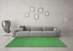 Machine Washable Abstract Emerald Green Contemporary Area Rugs in a Living Room,, wshcon237emgrn