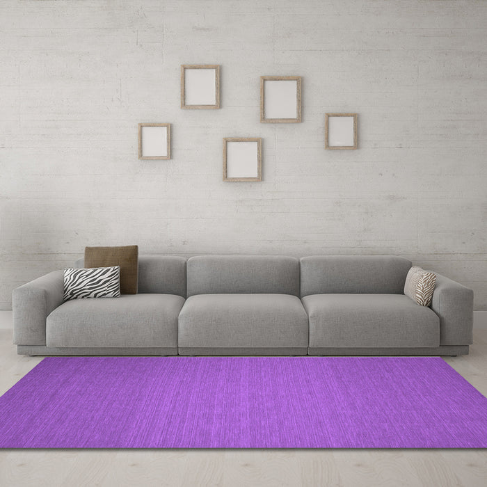 Machine Washable Abstract Purple Contemporary Area Rugs in a Living Room, wshcon237pur