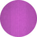 Round Machine Washable Abstract Pink Contemporary Rug, wshcon237pnk