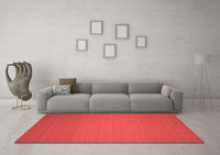 Machine Washable Abstract Red Contemporary Rug, wshcon237red