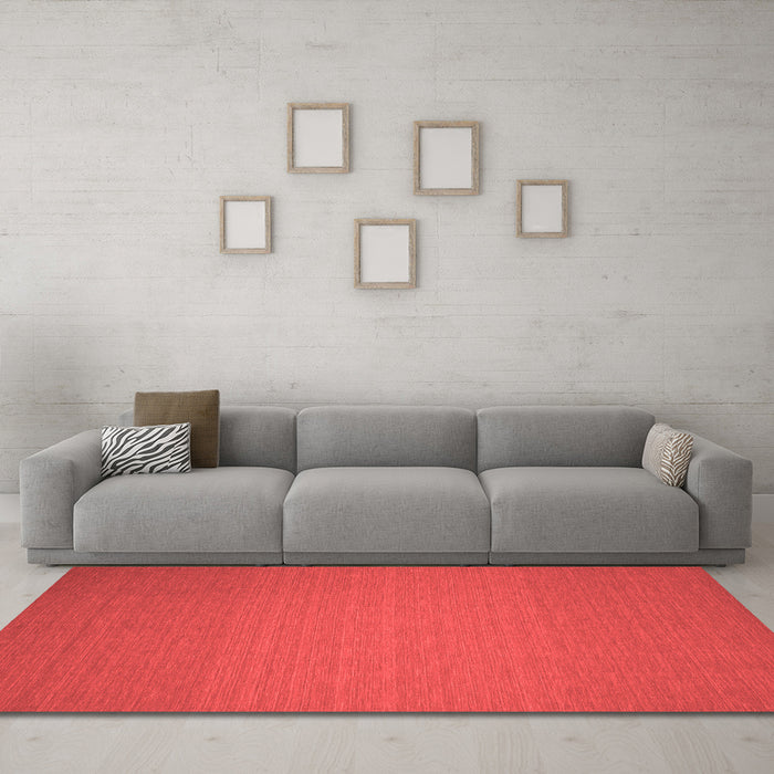 Contemporary Red Washable Rugs