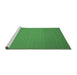 Sideview of Machine Washable Abstract Emerald Green Contemporary Area Rugs, wshcon237emgrn