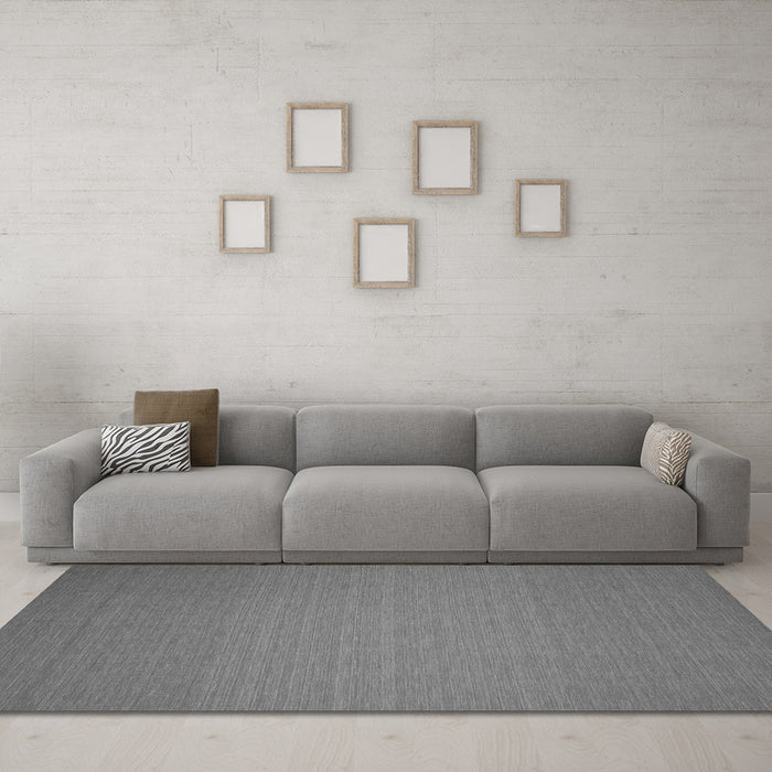 Machine Washable Abstract Gray Contemporary Rug in a Living Room,, wshcon237gry