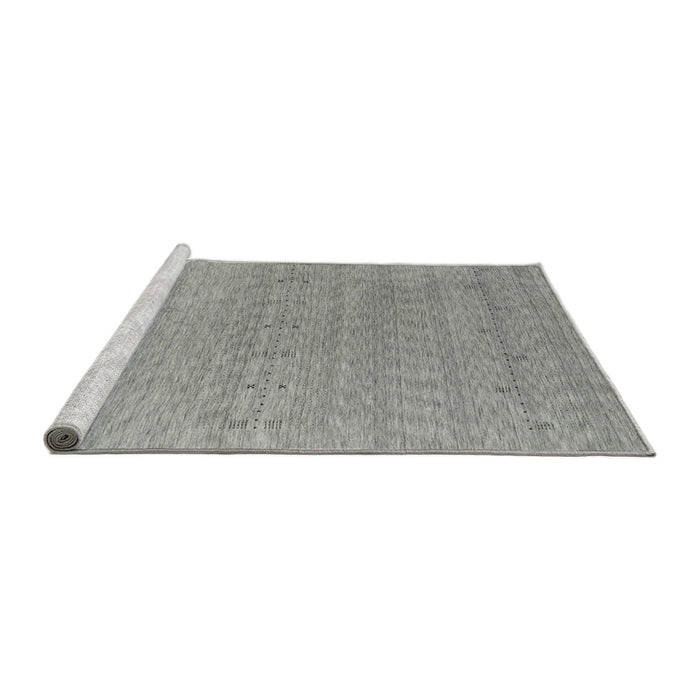 Serging Thickness of Machine Washable Contemporary Dark Gray Rug, wshcon2380