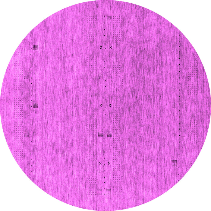 Round Machine Washable Abstract Pink Contemporary Rug, wshcon2380pnk