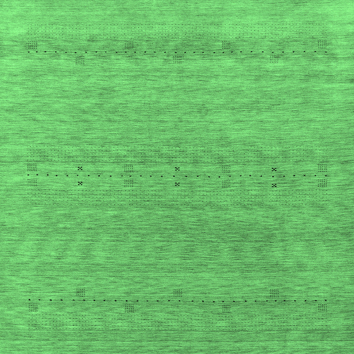 Square Machine Washable Abstract Emerald Green Contemporary Area Rugs, wshcon2380emgrn