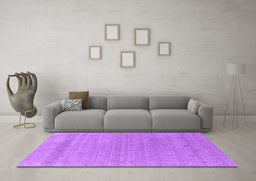 Machine Washable Abstract Purple Contemporary Area Rugs in a Living Room, wshcon2380pur