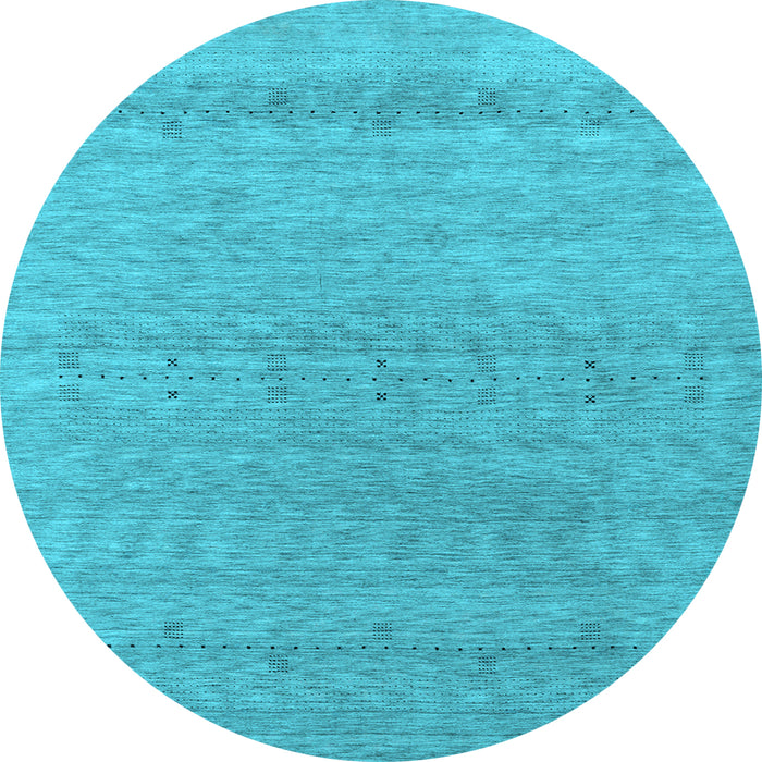 Round Machine Washable Abstract Light Blue Contemporary Rug, wshcon2380lblu