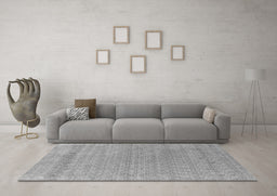 Machine Washable Abstract Gray Contemporary Rug in a Living Room,, wshcon2380gry